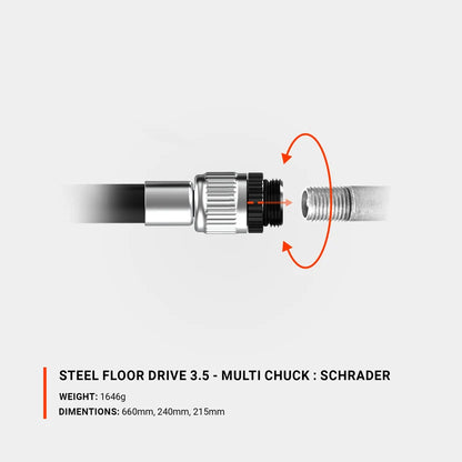 Lezyne Steel Floor Drive 3.5 - Flat Black