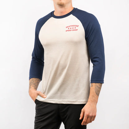 Fasthouse Swift Raglan Tech Tee - Mignight Navy-Cream