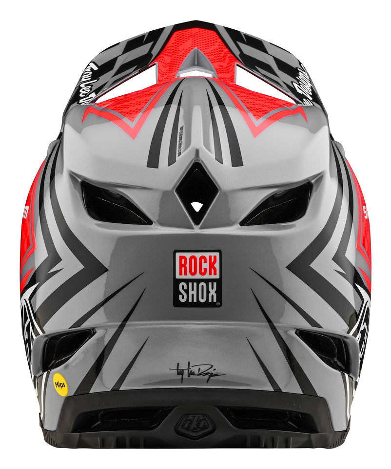 Troy Lee Designs D4 Carbon Full Face Helmet with MIPS - SRAM - Red-Black