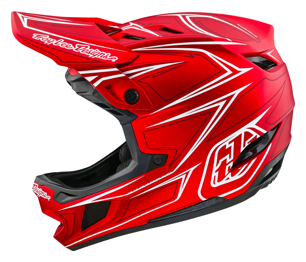 Troy Lee Designs D4 Composite Full Face Helmet with MIPS - Pinned - Red