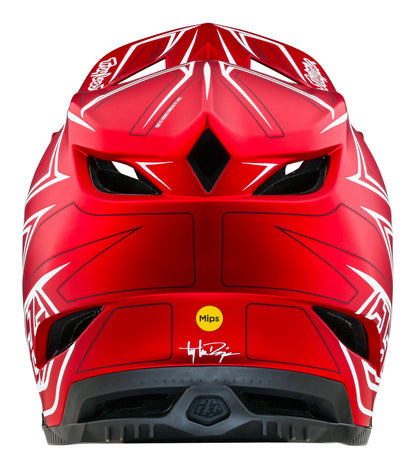 Troy Lee Designs D4 Composite Full Face Helmet with MIPS - Pinned - Red