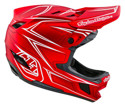Troy Lee Designs D4 Composite Full Face Helmet with MIPS - Pinned - Red
