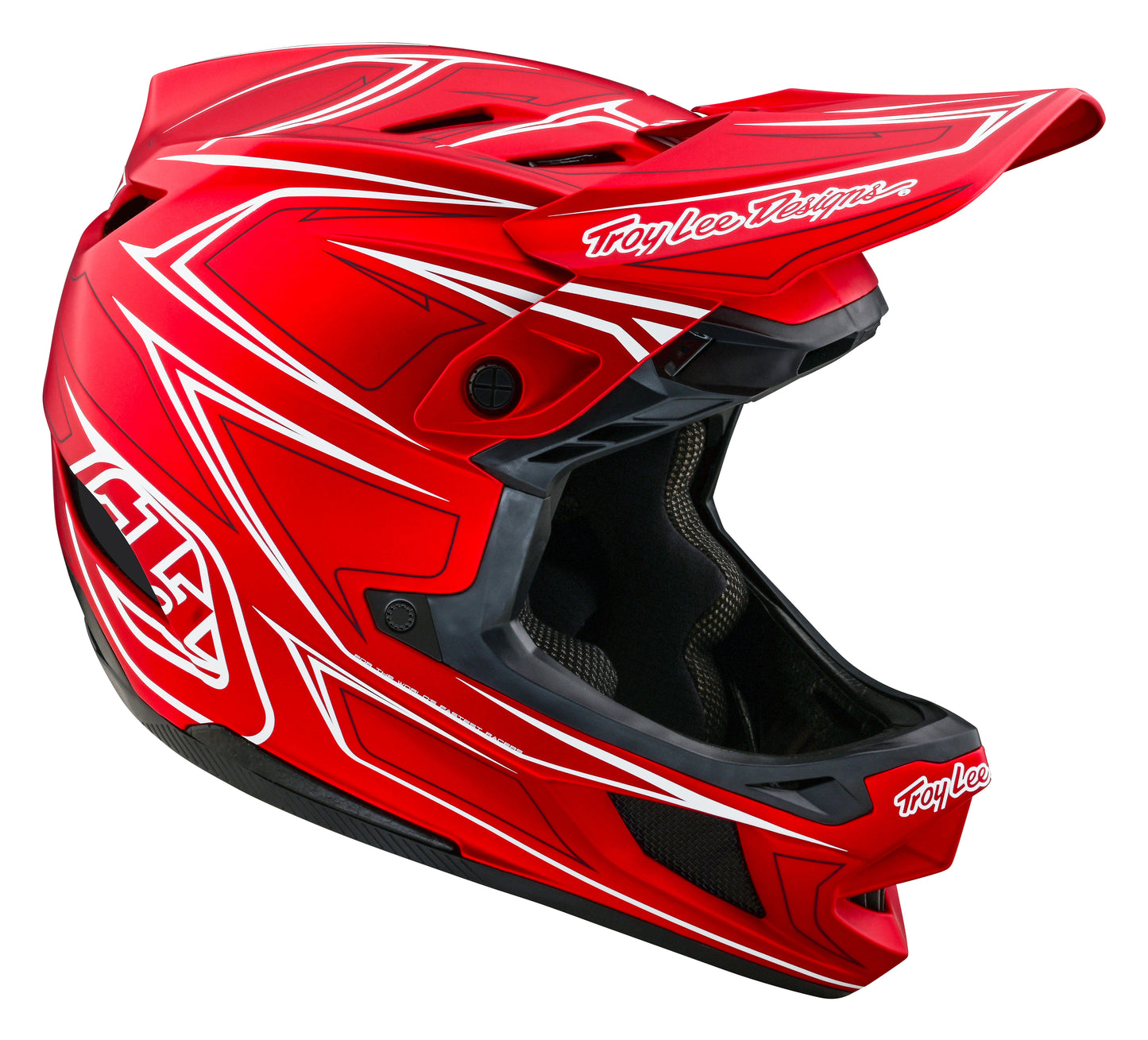 Troy Lee Designs D4 Composite Full Face Helmet with MIPS - Pinned - Red