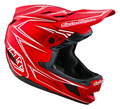 Troy Lee Designs D4 Composite Full Face Helmet with MIPS - Pinned - Red