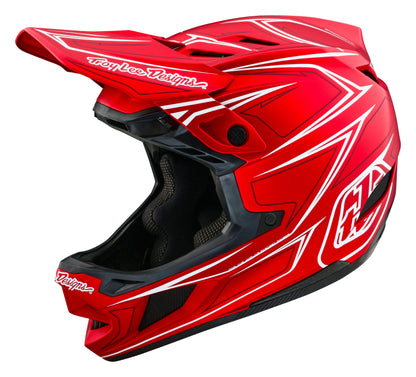 Troy Lee Designs D4 Composite Full Face Helmet with MIPS - Pinned - Red