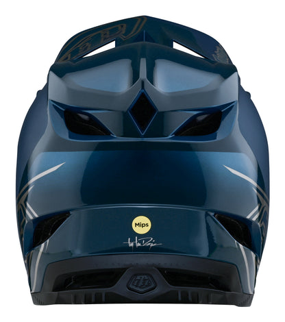 Troy Lee Designs D4 Polyacrylite Full Face Helmet with MIPS - Shadow - Blue
