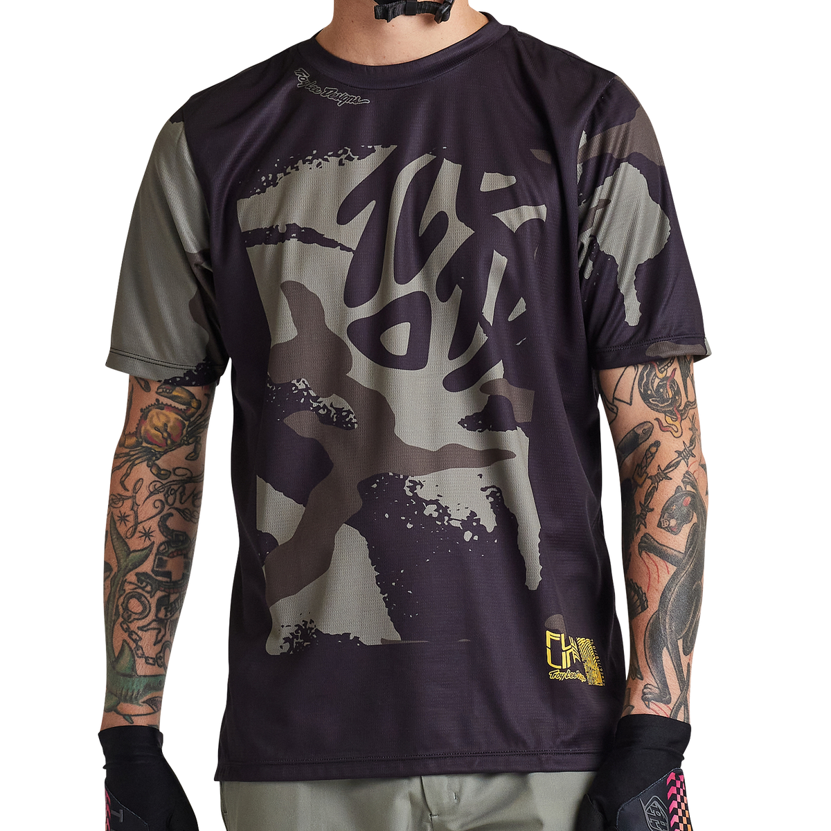 Troy Lee Designs Flowline Short Sleeve MTB Jersey - Confined - Black