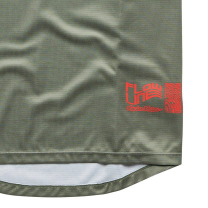 Troy Lee Designs Flowline Short Sleeve MTB Jersey - Youth - Flipped - Olive