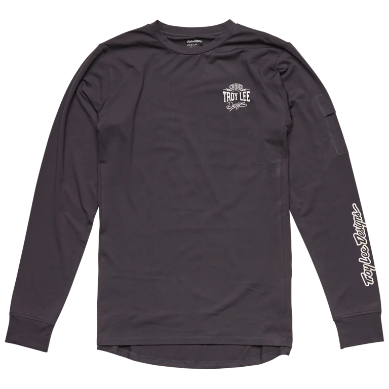 Troy Lee Designs Ruckus Long Sleeve Ride Tee - Bolts - Carbon