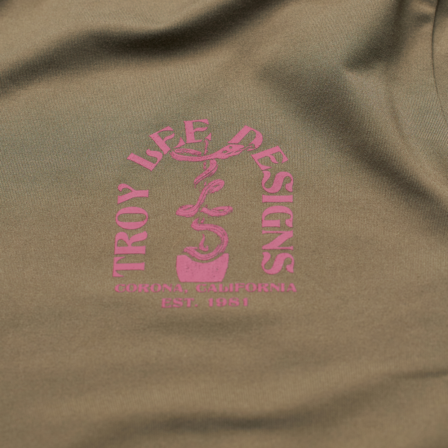 Troy Lee Designs Ruckus Long Sleeve Ride Tee - Bolts - Fangs - Olive