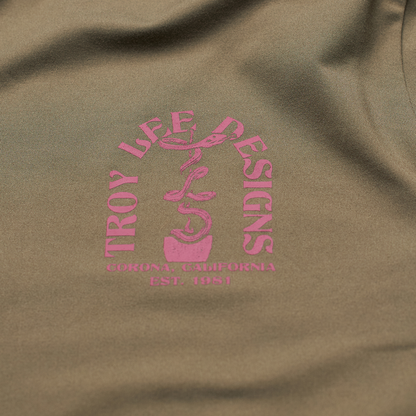 Troy Lee Designs Ruckus Long Sleeve Ride Tee - Bolts - Fangs - Olive