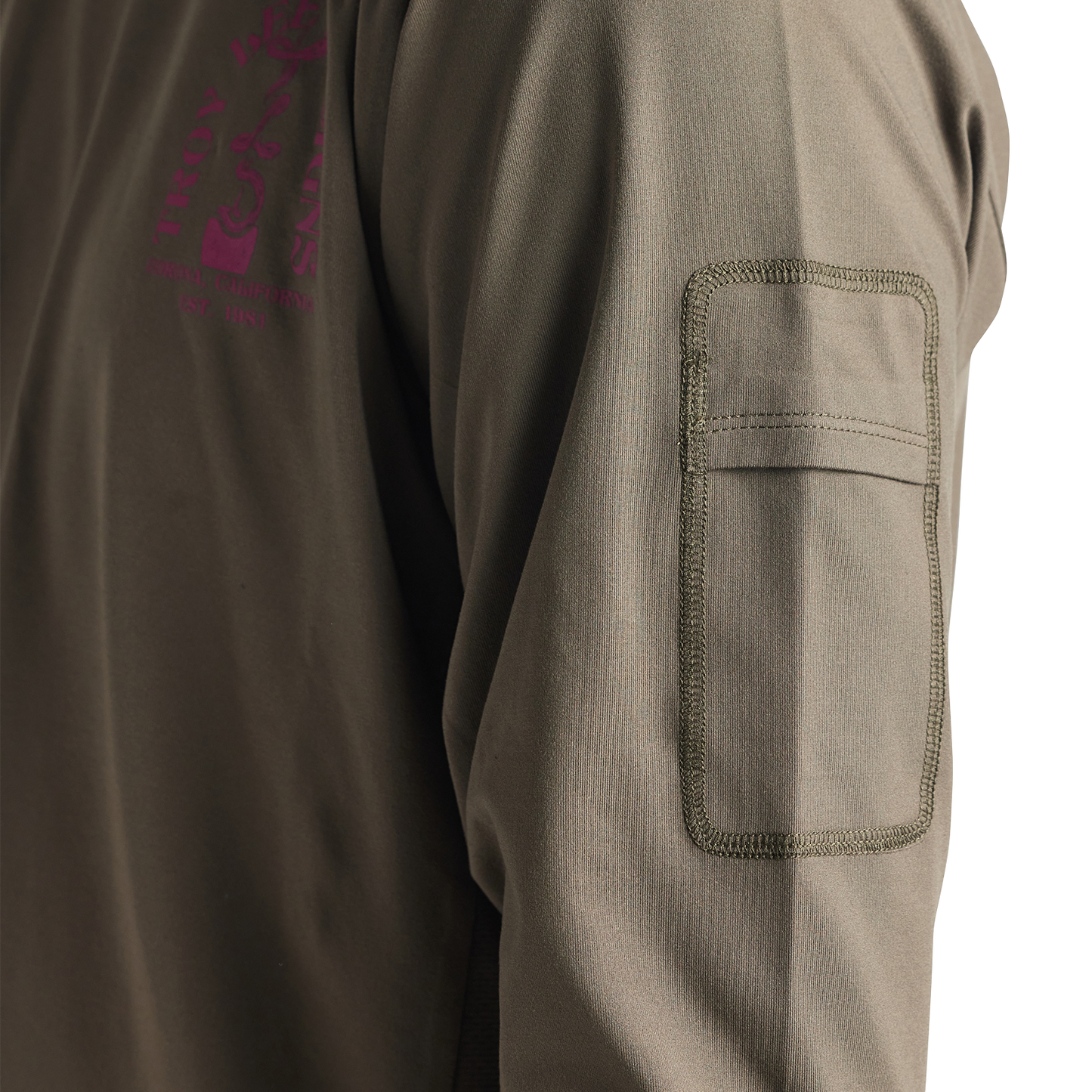 Troy Lee Designs Ruckus Long Sleeve Ride Tee - Bolts - Fangs - Olive