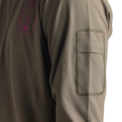 Troy Lee Designs Ruckus Long Sleeve Ride Tee - Bolts - Fangs - Olive