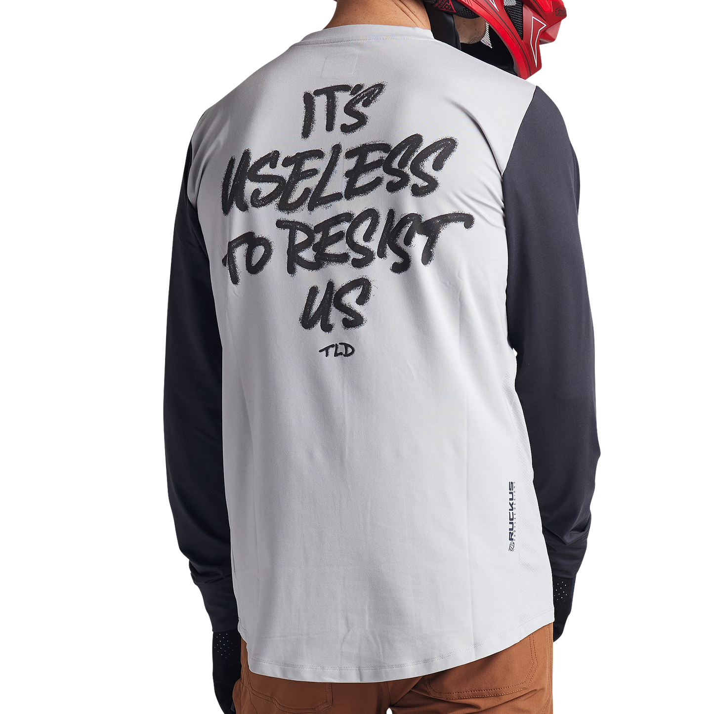 Troy Lee Designs Ruckus Long Sleeve Ride Tee - Bolts - Resist - Mist