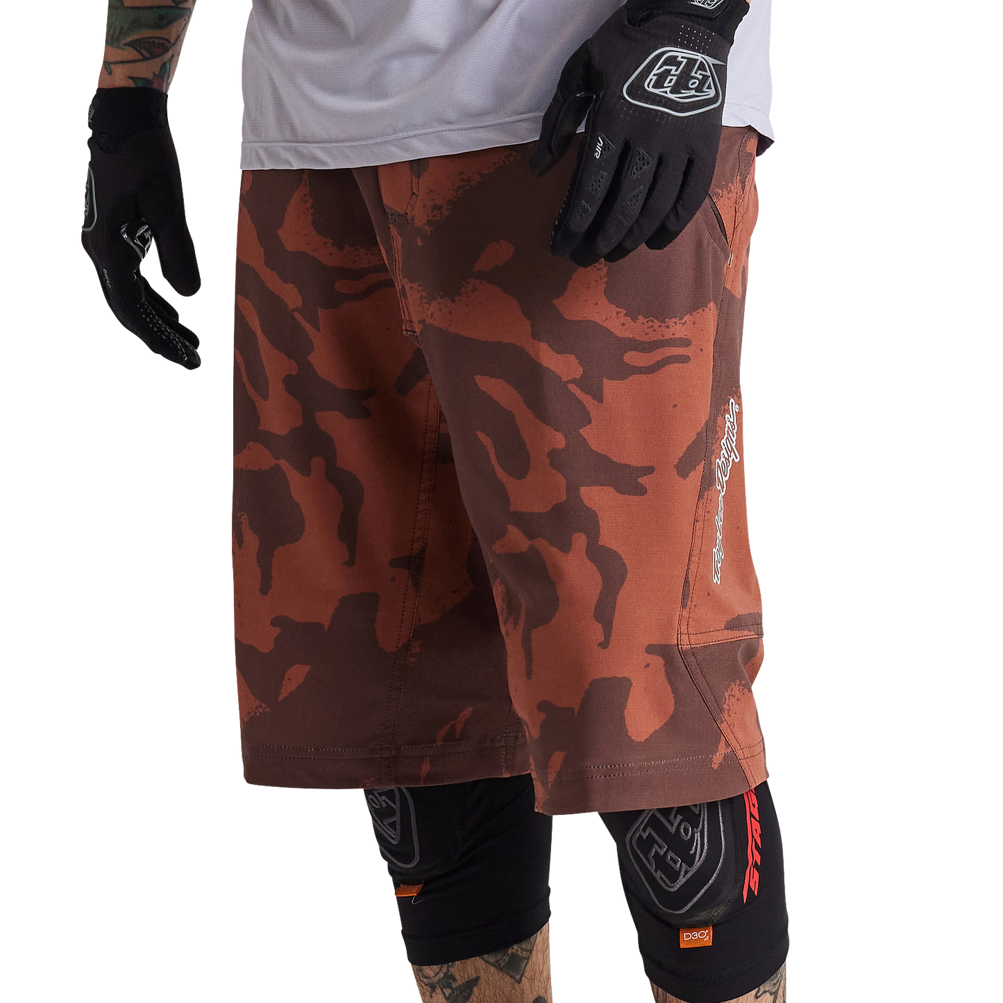 Troy Lee Designs Skyline MTB Short with Liner - Shadow Camo - Brick