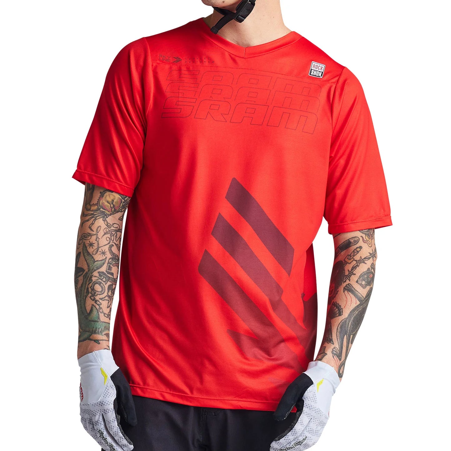 Troy Lee Designs Skyline Short Sleeve MTB Jersey - SRAM Eagle One - Fiery Red