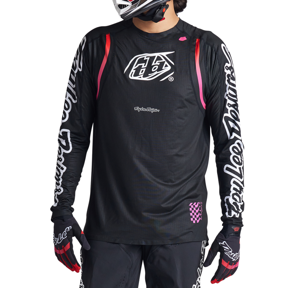 Troy Lee Designs Sprint Ultra Long Sleeve MTB Jersey - Pinned - Black