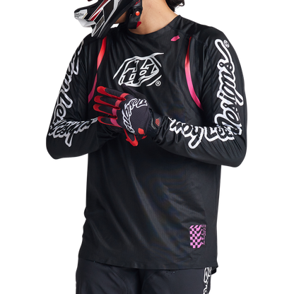 Troy Lee Designs Sprint Ultra Long Sleeve MTB Jersey - Pinned - Black