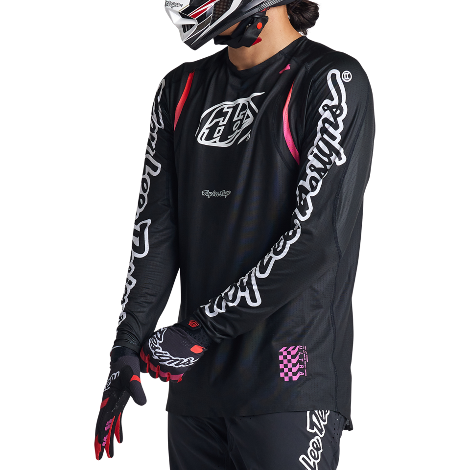 Troy Lee Designs Sprint Ultra Long Sleeve MTB Jersey - Pinned - Black