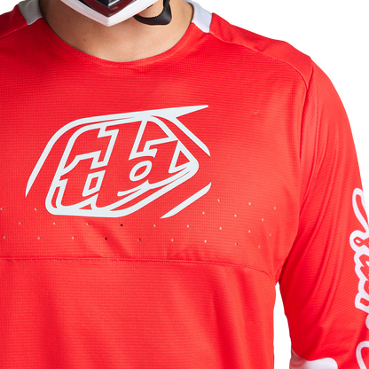 Troy Lee Designs Sprint Long Sleeve MTB Jersey - Icon - Fire Red