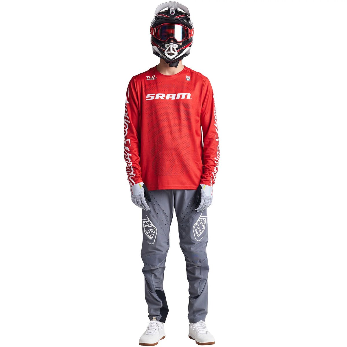 Troy Lee Designs Sprint Long Sleeve MTB Jersey - SRAM Shifted - Fiery Red