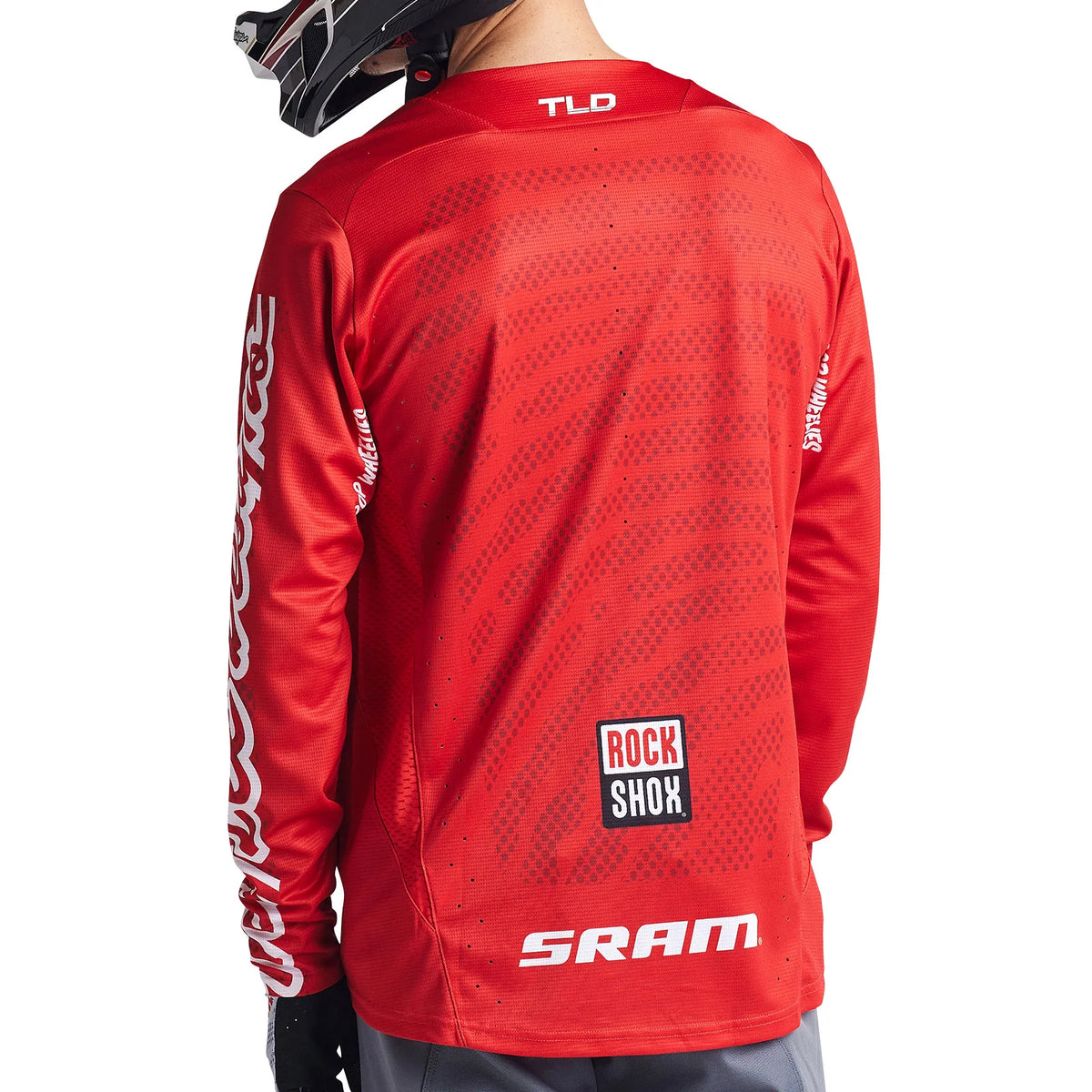Troy Lee Designs Sprint Long Sleeve MTB Jersey - SRAM Shifted - Fiery Red