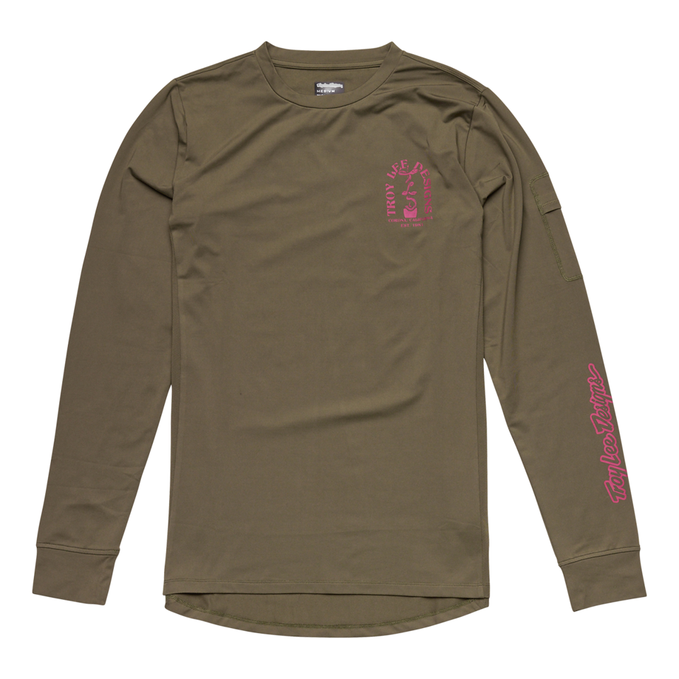 Troy Lee Designs Ride Tee - Youth - Fangs - Olive