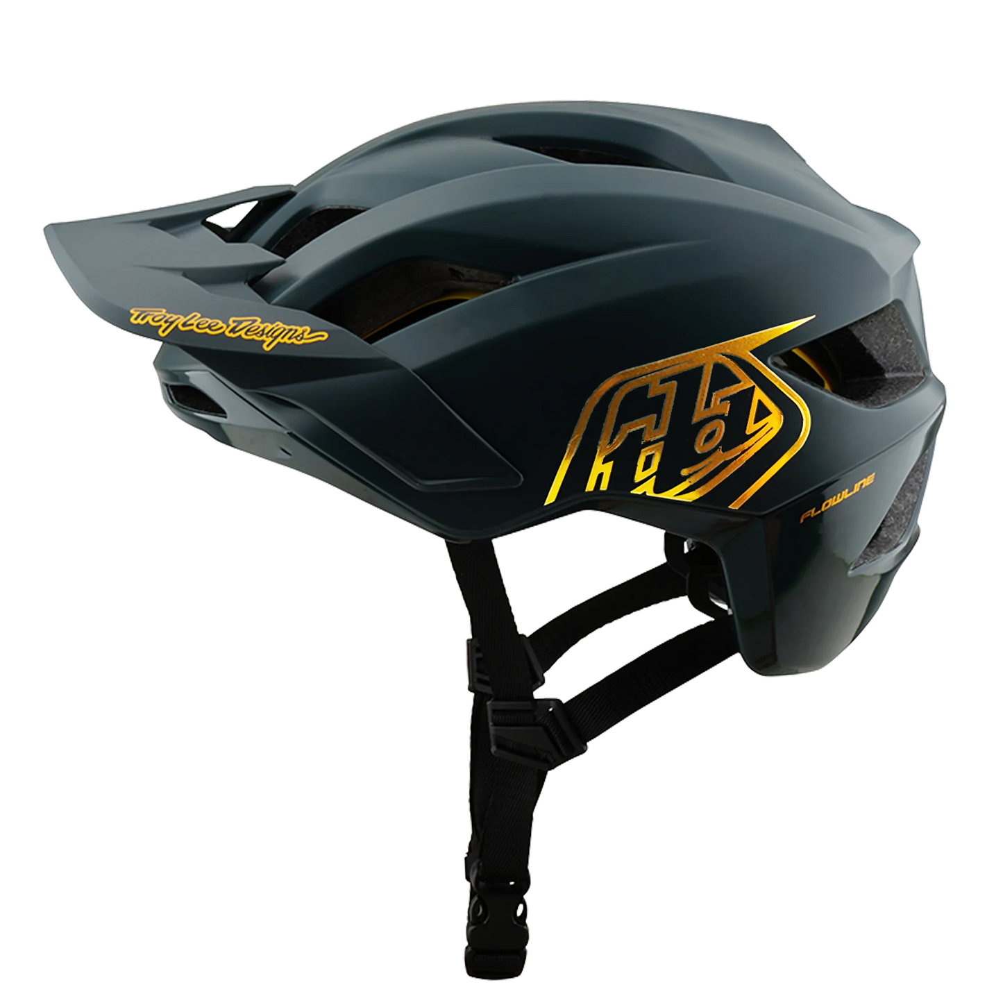 Troy Lee Designs Flowline MTB Helmet - Point - Gray-Gold