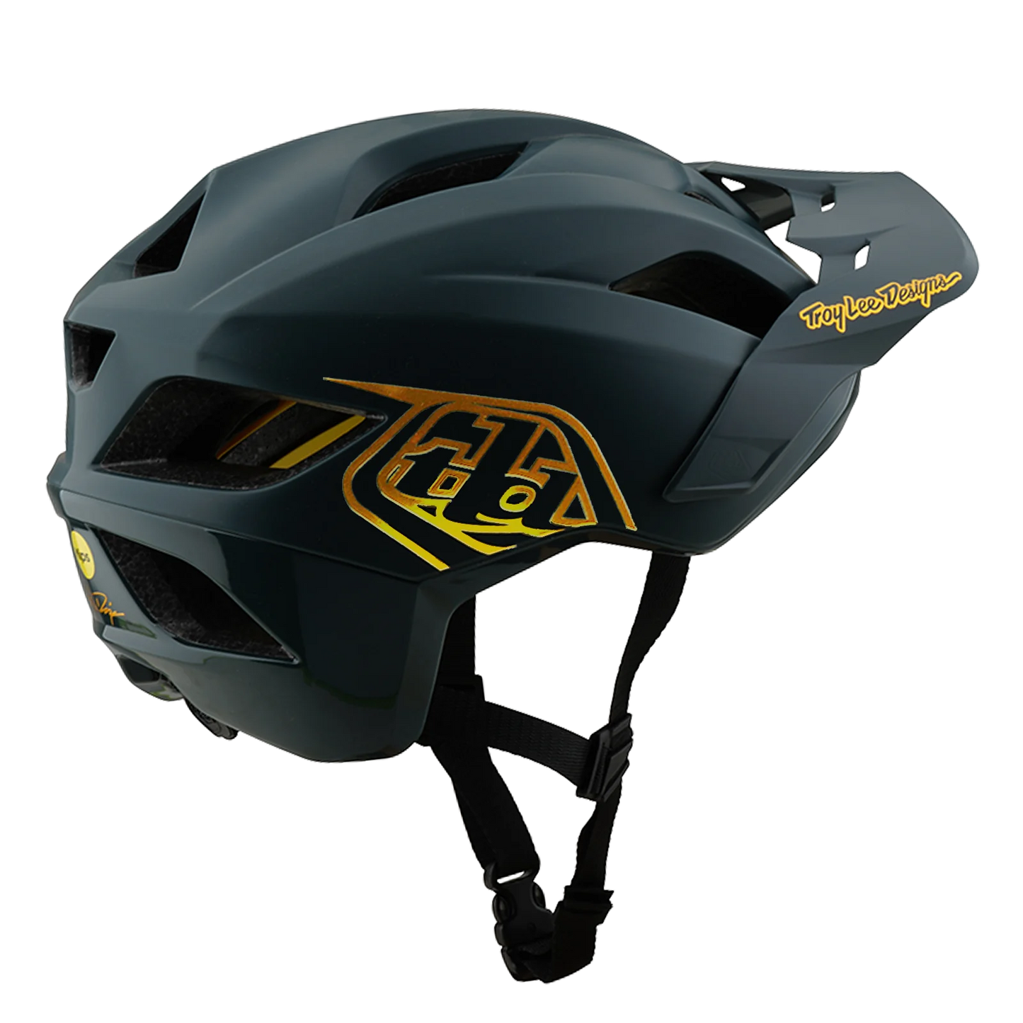 Troy Lee Designs Flowline MTB Helmet - Point - Gray-Gold