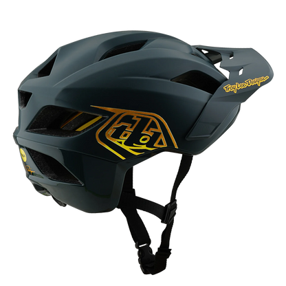 Troy Lee Designs Flowline MTB Helmet - Point - Gray-Gold