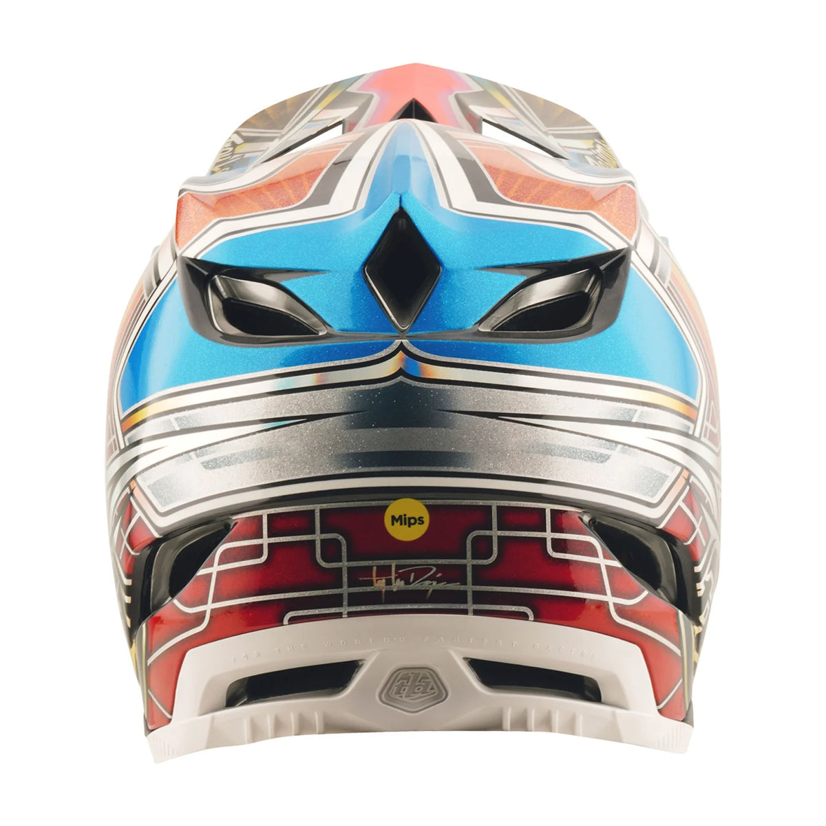 Troy Lee Designs D4 Carbon Full Face Helmet - Lowrider - Blue