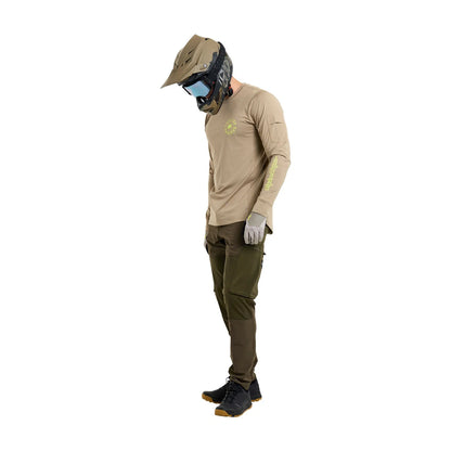 Troy Lee Designs Ruckus Long Sleeve Ride Tee - The Fuzz - Timber