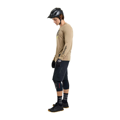 Troy Lee Designs Skyline Long Sleeve Ride Tee - Scrubbed - Timber