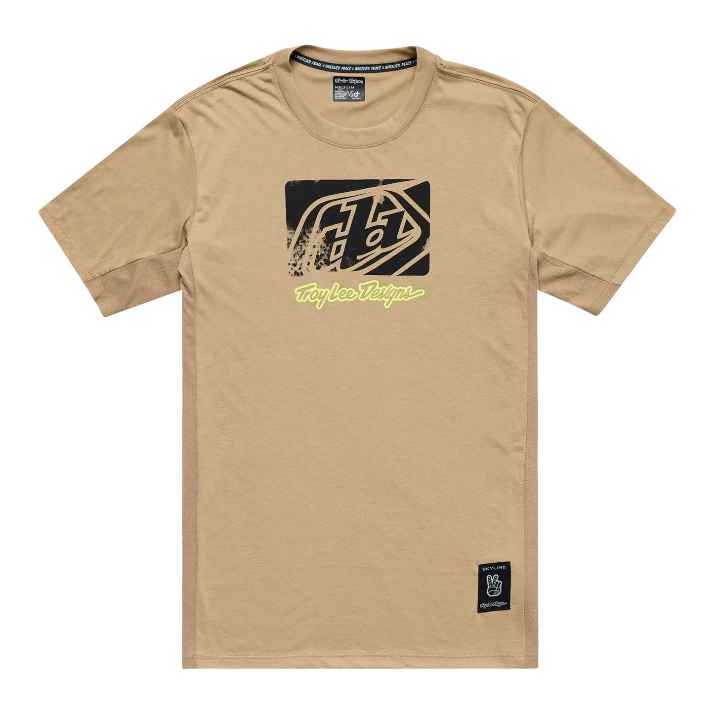Troy Lee Designs Skyline Short Sleeve Ride Tee - Scrubbed - Timber