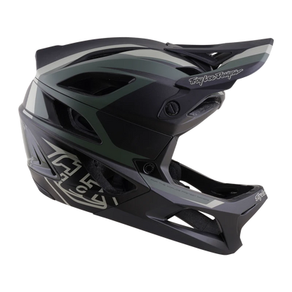 Troy Lee Designs Stage 2 MIPS Full Face Helmet - High Vz - Army-Charcoal