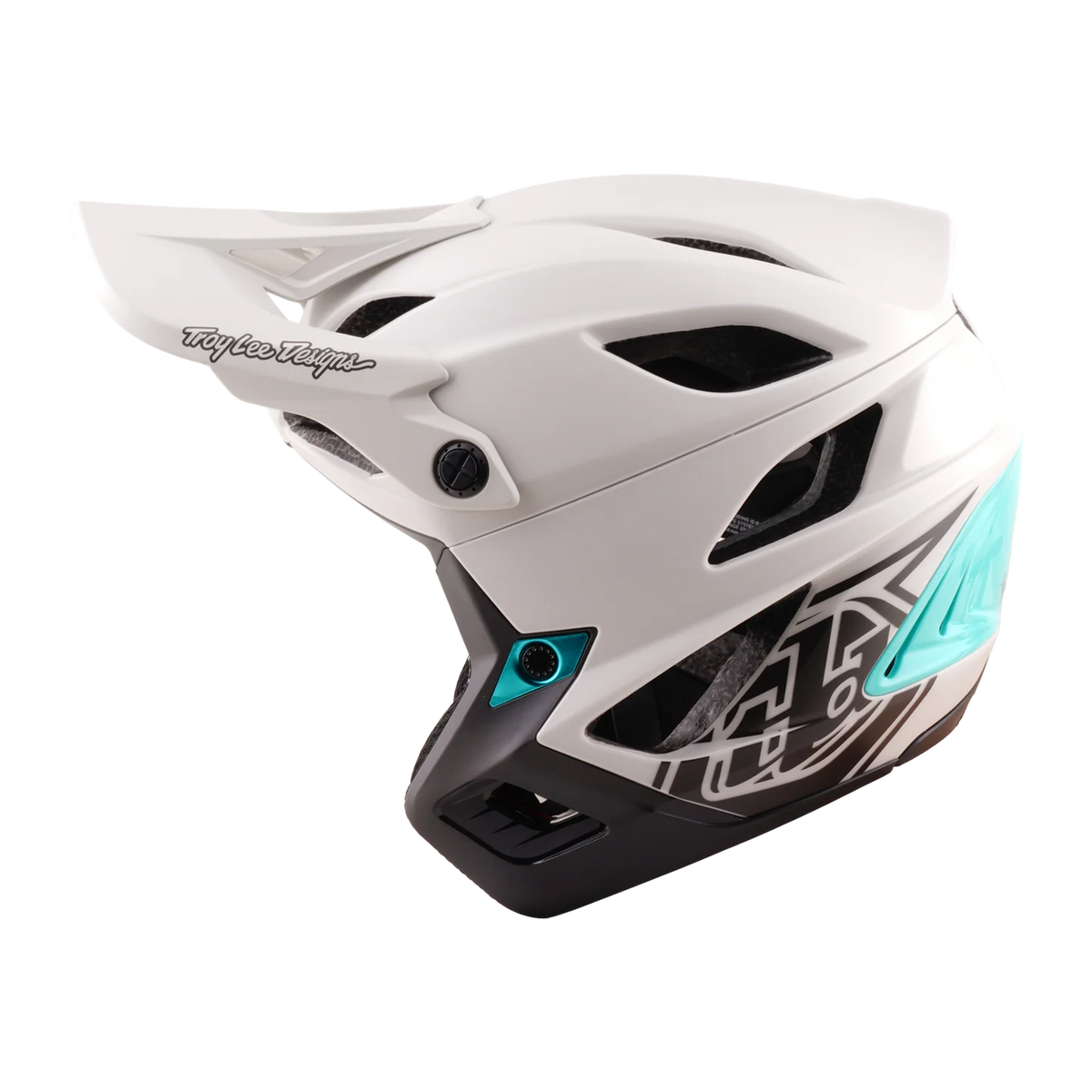 Troy Lee Designs Stage Stunt MIPS MTB Helmet - Drone - Pumice-Real Teal