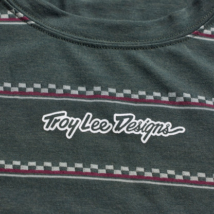 Troy Lee Designs Skyline Short Sleeve Ride Tee - Checked Out - Dark Forest