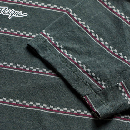 Troy Lee Designs Skyline Short Sleeve Ride Tee - Checked Out - Dark Forest