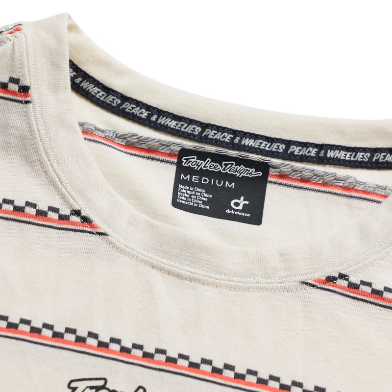 Troy Lee Designs Skyline Short Sleeve Ride Tee - Checked Out - Pumice