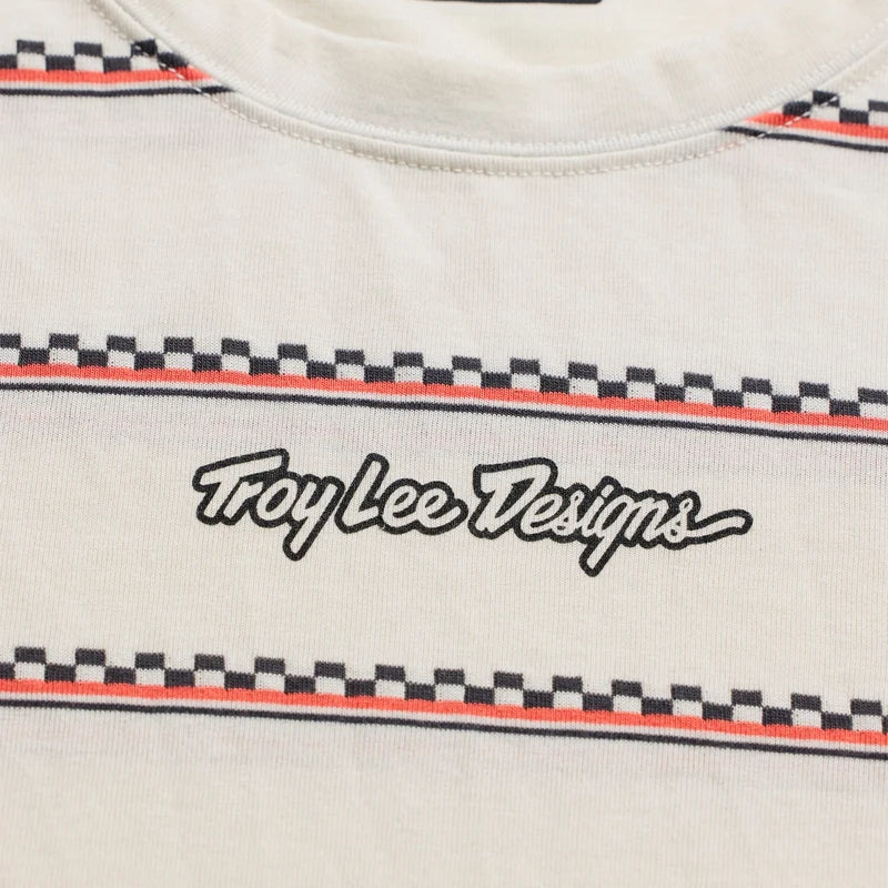 Troy Lee Designs Skyline Short Sleeve Ride Tee - Checked Out - Pumice