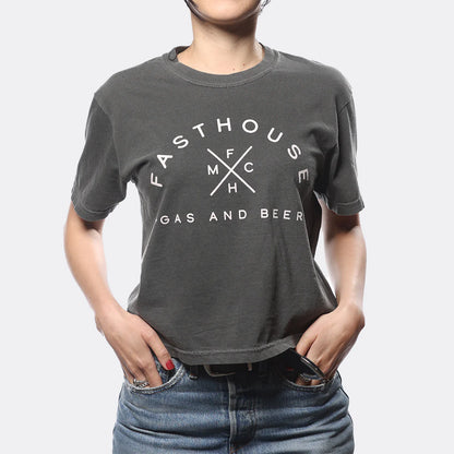 Fasthouse Theory Crop Tee - Womens - Washed Black