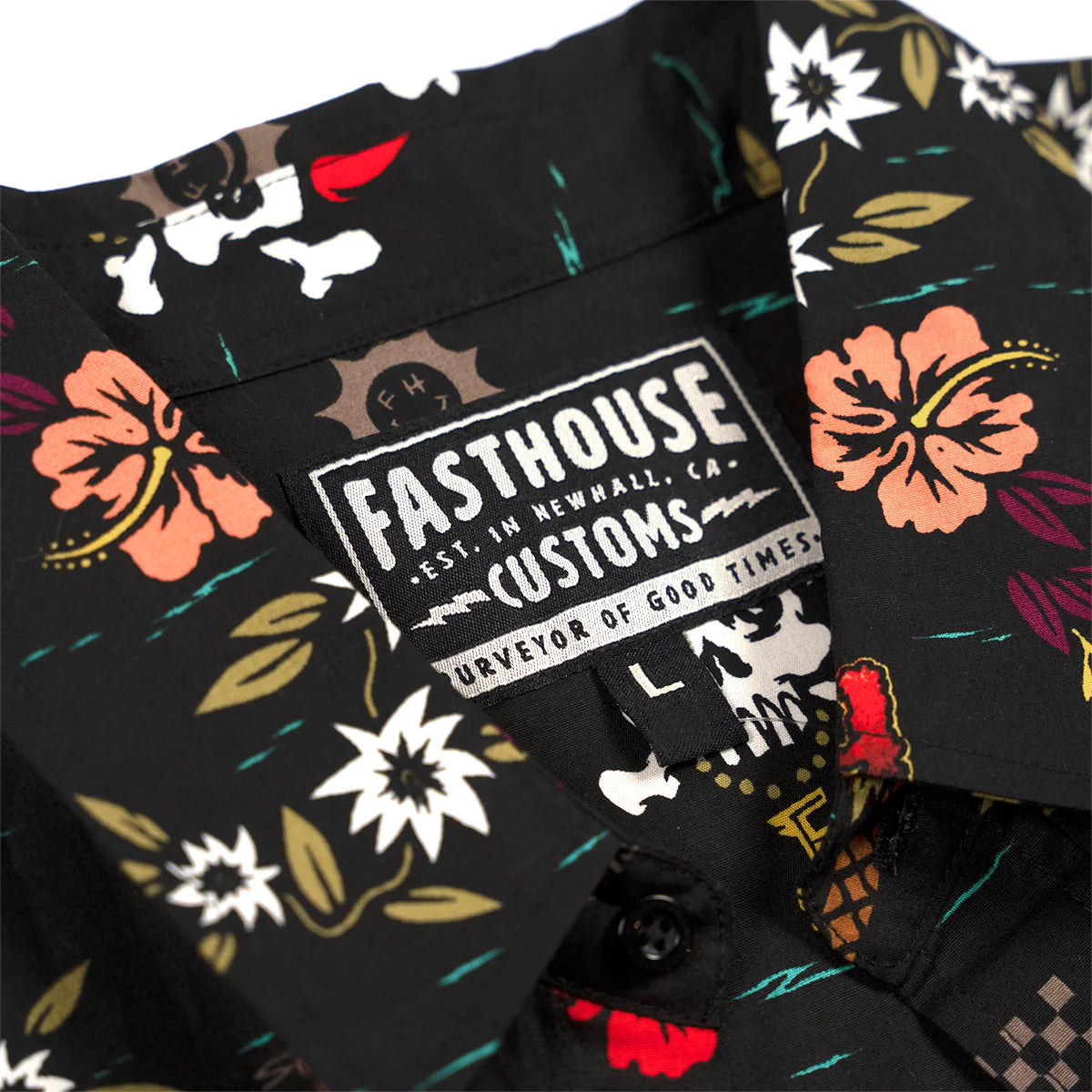 Fashouse Tribe Short Sleeve Button-Up Shirt - Black