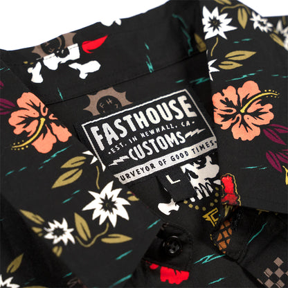 Fashouse Tribe Short Sleeve Button-Up Shirt - Black