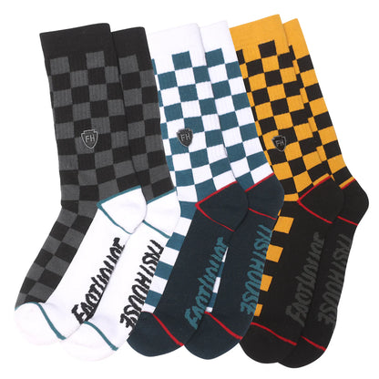 Fasthouse Triple Check Socks - 3 Pack - Multi
