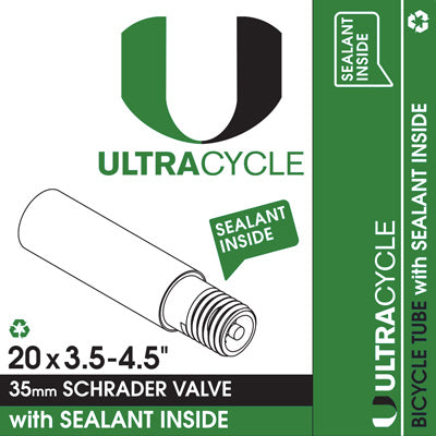 Ultracycle 20" Fat Schrader Tube with Sealant