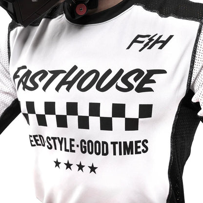 Fasthouse USA Air Cooled Originals Jersey - Youth - White-Black