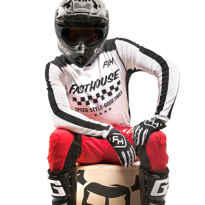 Fasthouse USA Air Cooled Originals Jersey - White-Black