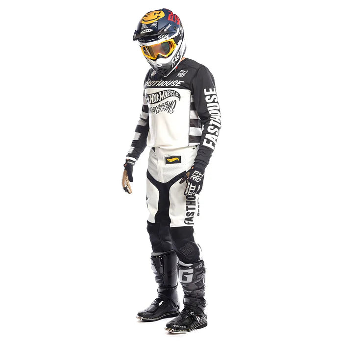 Fasthouse Grindhouse Hot Wheels Jersey - White-Black