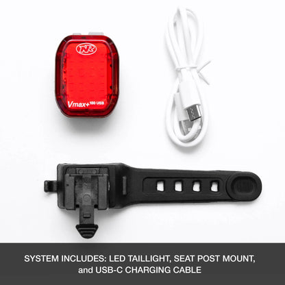 NiteRider Vmax+ 150 Tail Light - Red-Black