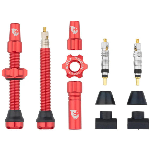 Wolf Tooth Components Tubeless Valve Stems - 44mm - Red